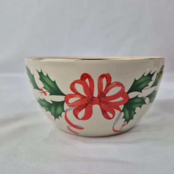 Lenox Holiday Bowl American By Design Holiday Pattern 16 oz - Picture 6 of 16